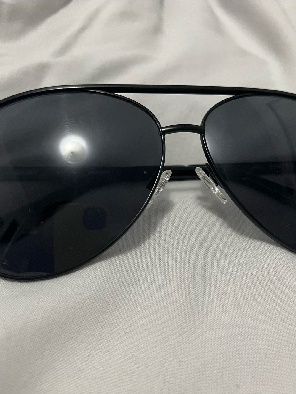 Quay Australia Black Aviator Sunglasses